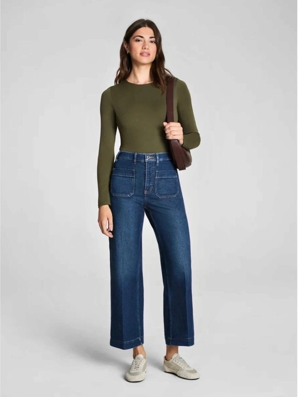SPANXshape® Authentic 360
Cropped Wide Leg Jeans with Patch Pockets